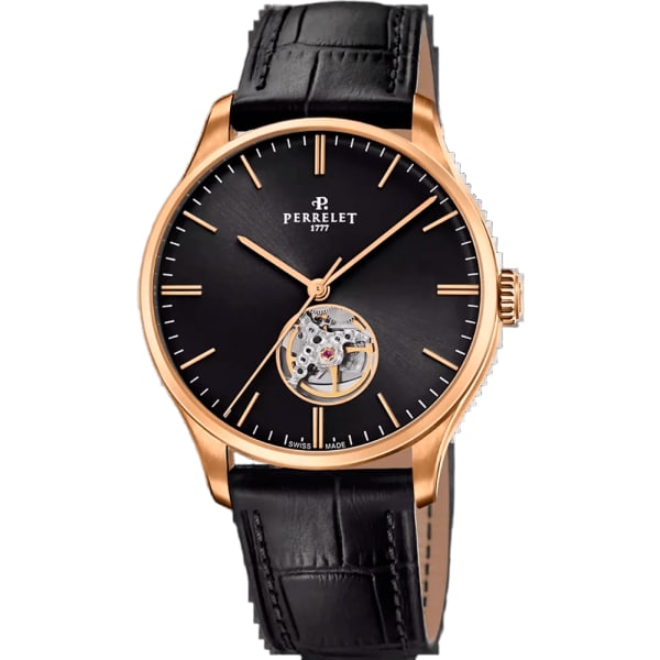 Perrelet Weekend Open Heart Black
