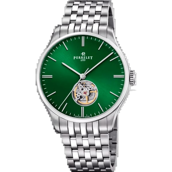 Perrelet Weekend Open Heart Green