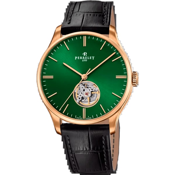 Perrelet Weekend Open Heart Green