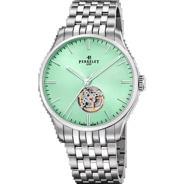 Perrelet Weekend Open Heart Green Mint