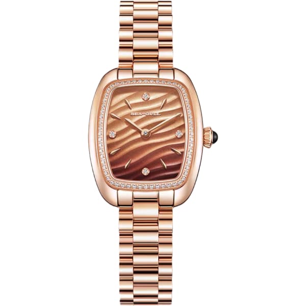 Seagull Little Mocha Women'S Luxury Retro Small Dial Mechanical Watch