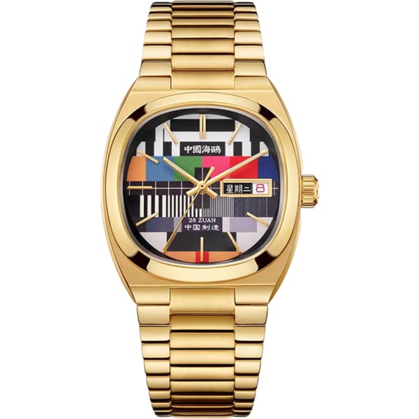 Seagull Vintage Gold Tv Mechanical Watch Tuesday Special Edition Casual Fashion