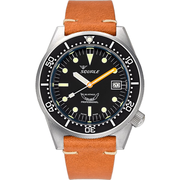 Squale 1521 Black Blasted Leather