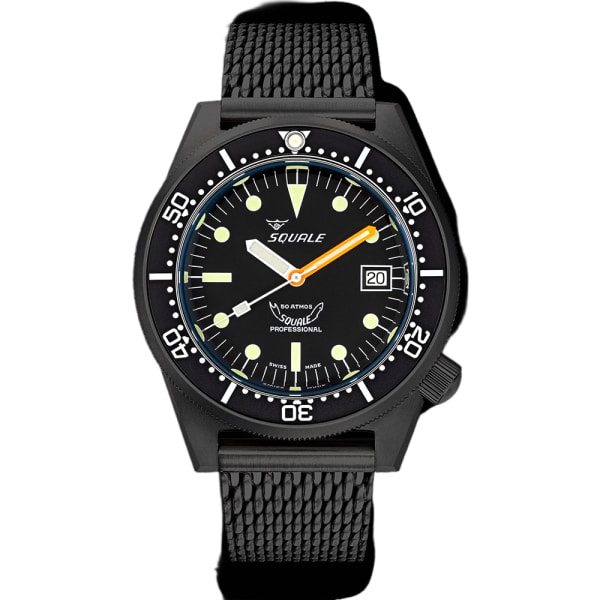 Squale 1521 Pvd Black Mesh