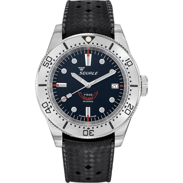 Squale 1545 Steel Black Rubber