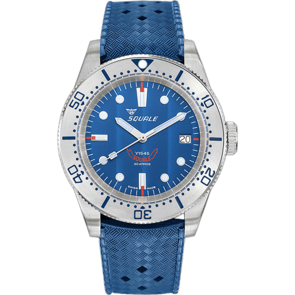 Squale 1545 Steel Blue Rubber