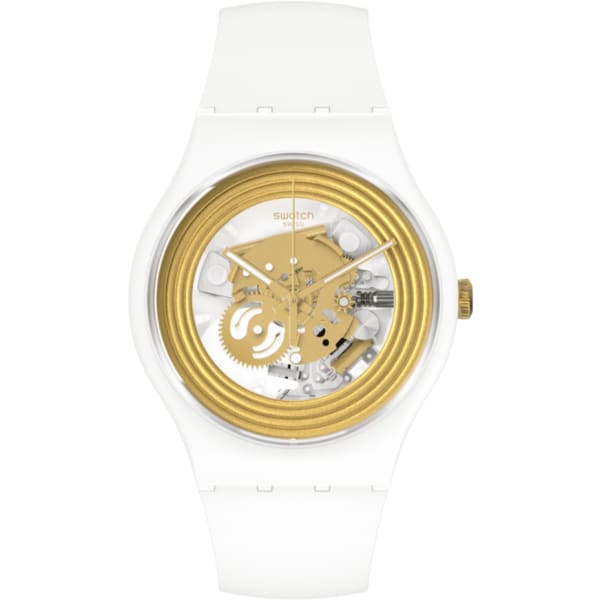 Swatch Monthly Drops Golden Rings White