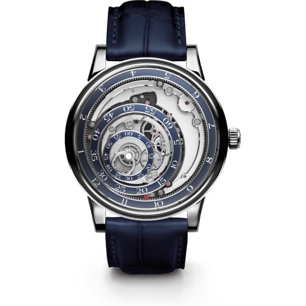 Trilobe Une Folle Journée, Rhodium-plated Blue
