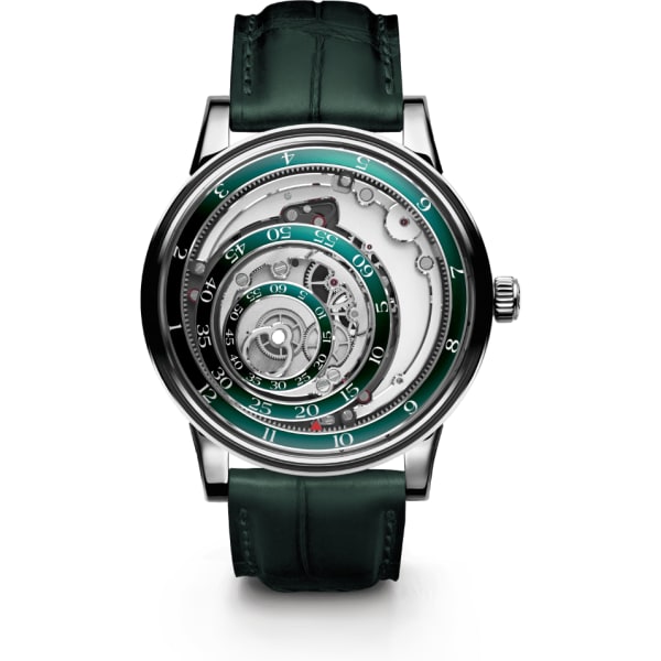 Trilobe Une Folle Journée, Rhodium-plated Green