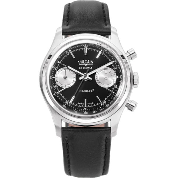 Vulcain Chronograph 70's - Black & Silver