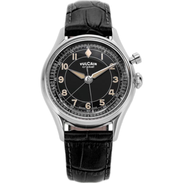 Vulcain Cricket Classique 36 mm - Black & Khaki numbers