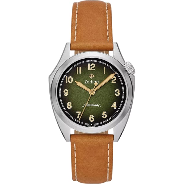 Zodiac Field Olympos Automatic Leather Watch