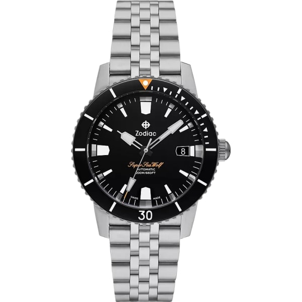 Zodiac Super Sea Wolf Compression Diver Automatic Stainless Steel Watch