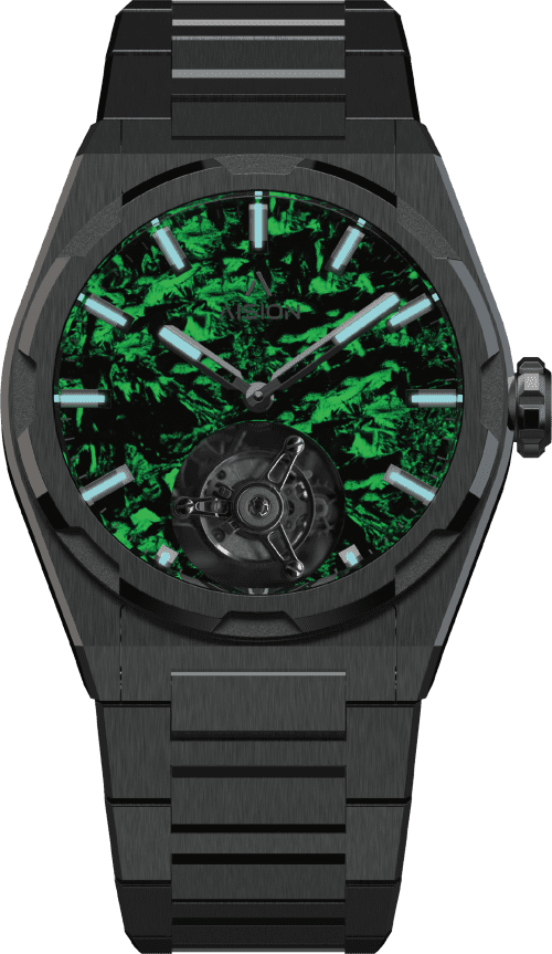 AISION Tourbillon - Lumed Forged Carbon Fiber Dial - Green