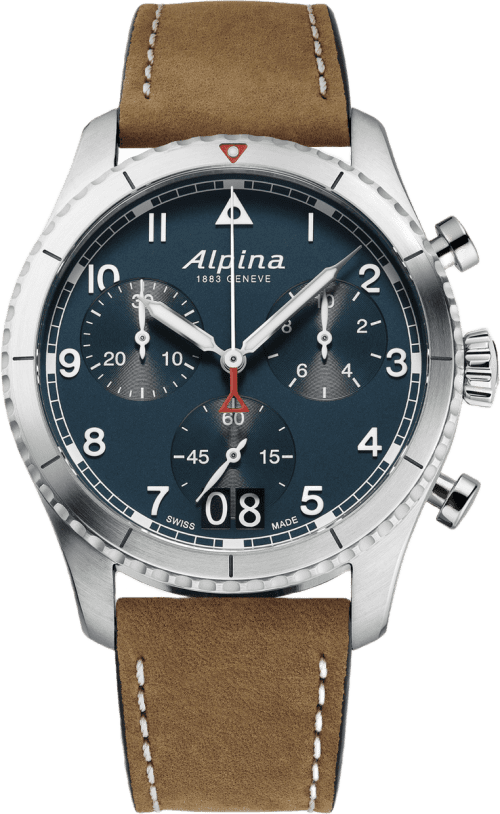 Alpina Startimer Pilot Quartz Chronograph Big Date Petroleum Blue
