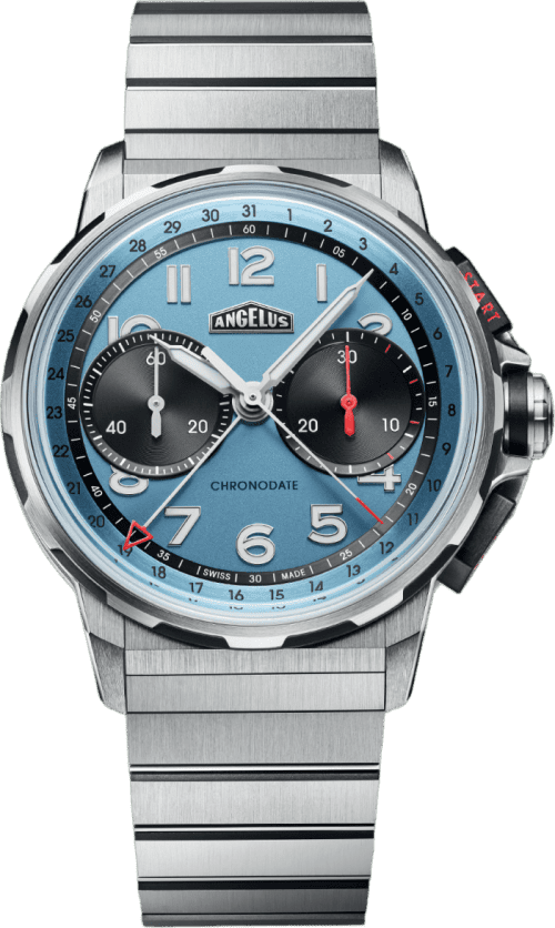 Angelus Chronodate Titanium Storm Blue Titanium