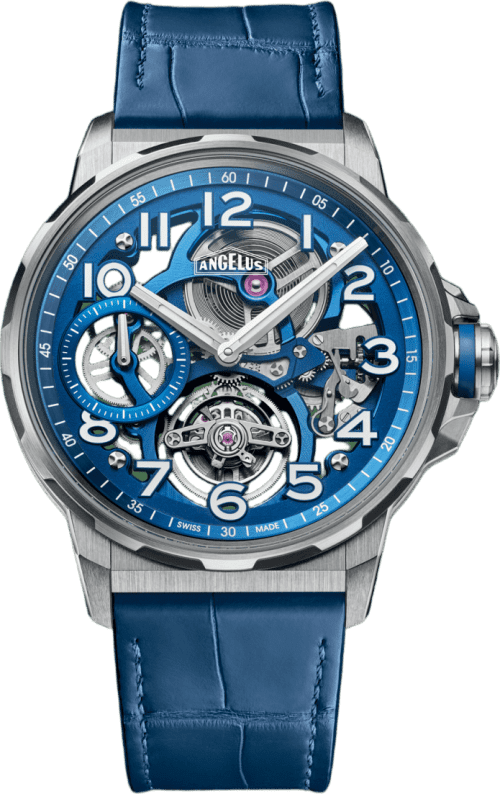 Angelus Flying Tourbillon Titanium Blue Alligator