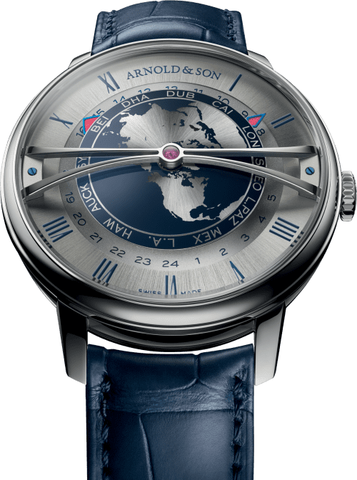 Arnold & Son World Time Globetrotter 42 Steel