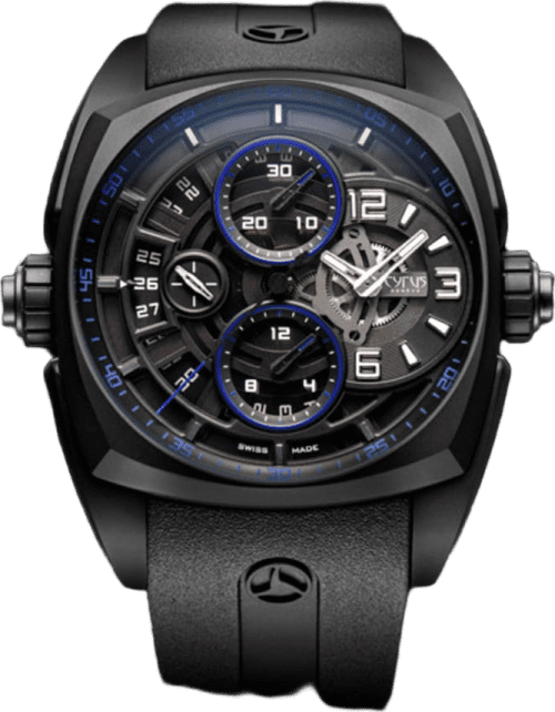 Cyrus Klepcys Skeleton Chronograph Dark & Blue