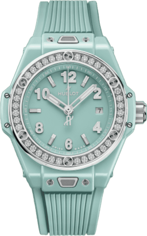 Hublot Big Bang One Click Mint Green Ceramic Diamonds