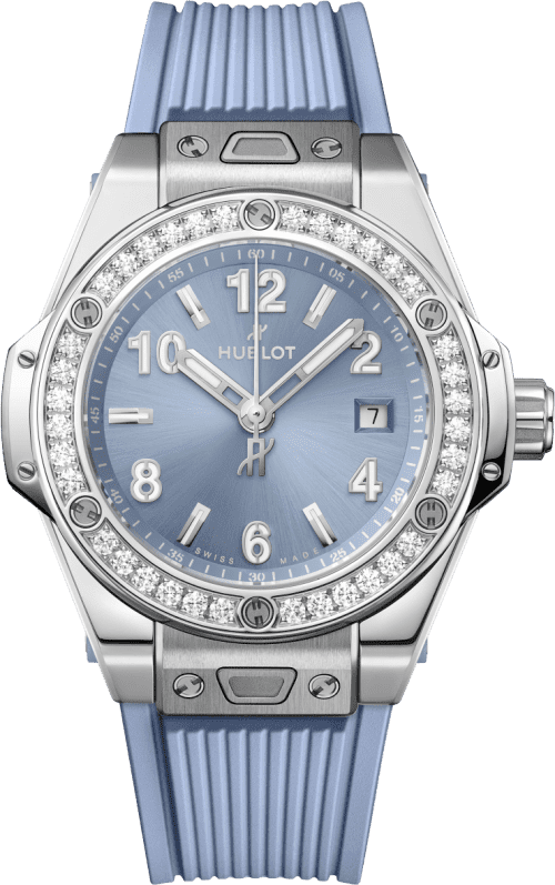 Hublot Big Bang One Click Steel Coal Blue Diamonds 33 mm