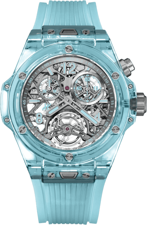 Hublot Big Bang Tourbillon Chronograph in Water Blue Sapphire