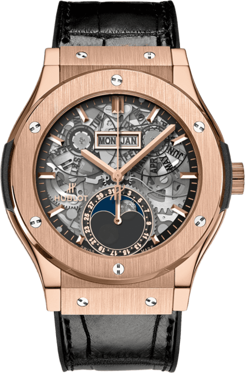 Hublot Classic Fusion Aerofusion Moonphase King Gold