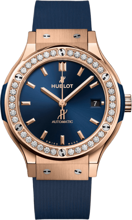 Hublot Classic Fusion King Gold Blue Diamonds