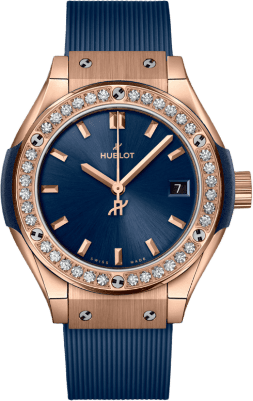 Hublot Classic Fusion King Gold Blue Diamonds