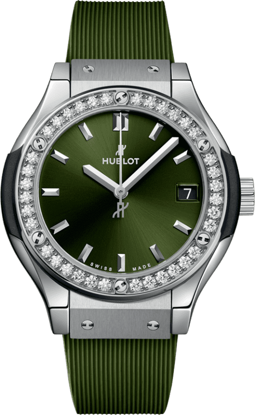 Hublot Classic Fusion Titanium Sage Green Diamonds