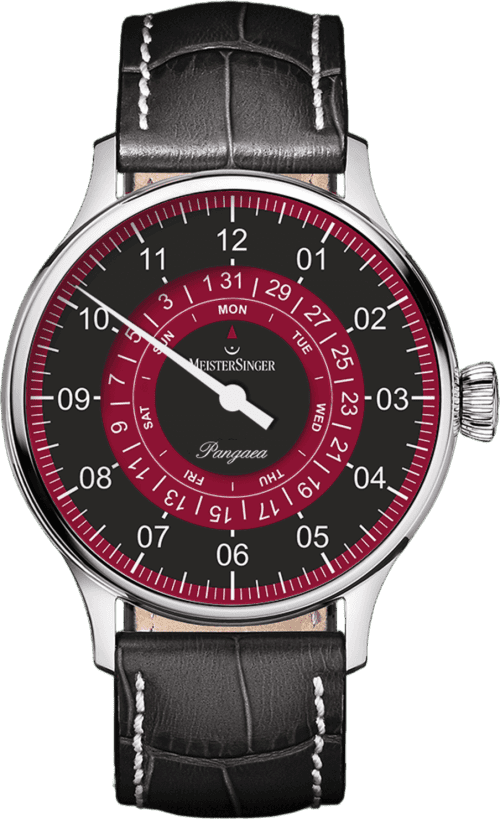MeisterSinger Pangaea Day Date - Black with Bordeaux