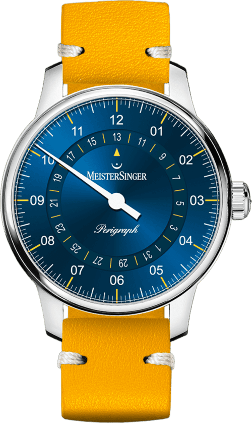 MeisterSinger Perigraph - 38mm - Medium Blue Yellow