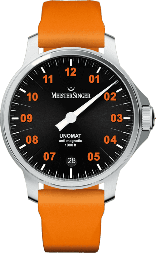 MeisterSinger Unomat - Black with Orange