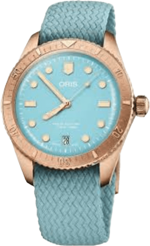Oris Divers Sixty‑five 'cotton Candy'