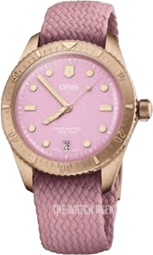 Oris Divers Sixty‑five 'cotton Candy'