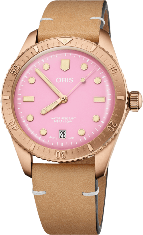 Oris Divers Sixty‑five 'cotton Candy'