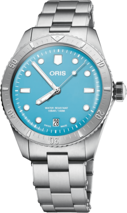 Oris Divers Sixty‑five 'cotton Candy'
