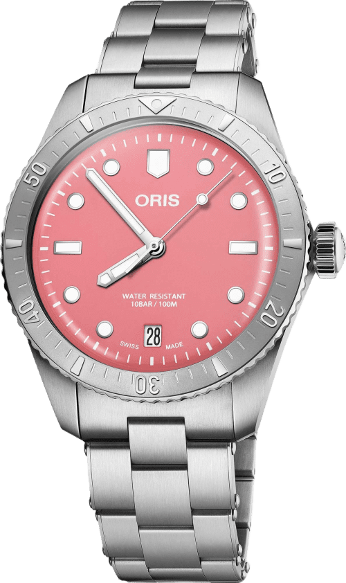 Oris Divers Sixty‑five 'cotton Candy'