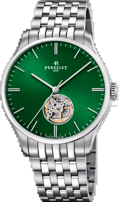 Perrelet Weekend Open Heart Green
