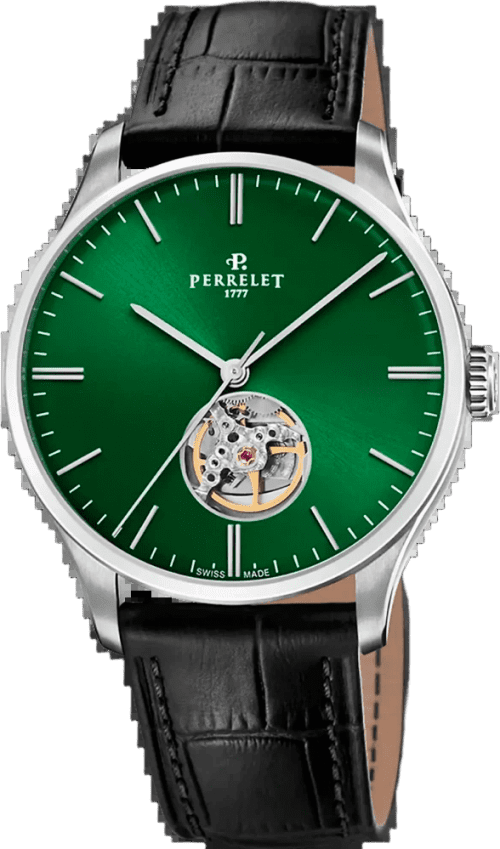 Perrelet Weekend Open Heart Green