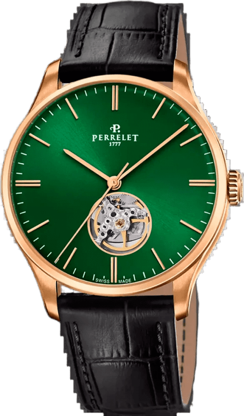 Perrelet Weekend Open Heart Green