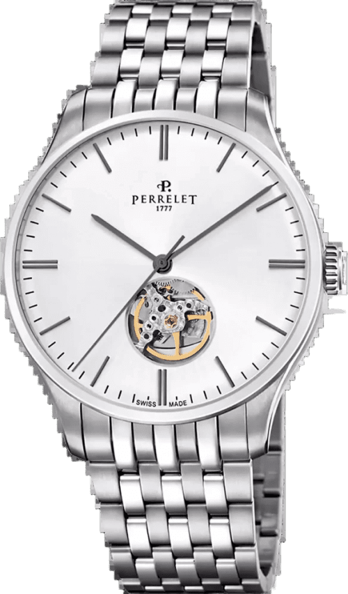 Perrelet Weekend Open Heart Silver