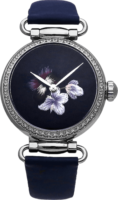 Seagull Embroidery Watch With Swarovski Crystals
