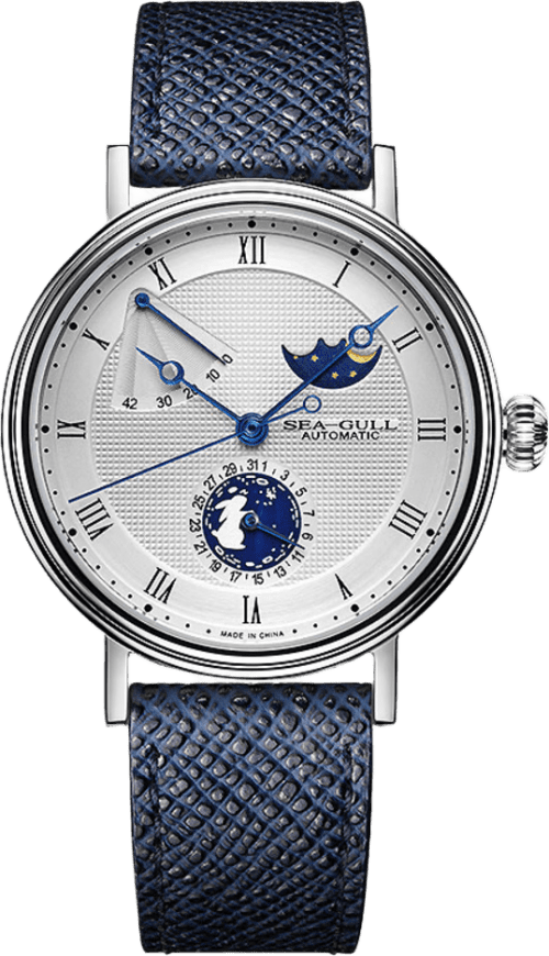 Seagull Jade Rabbit Moon Phase Watch