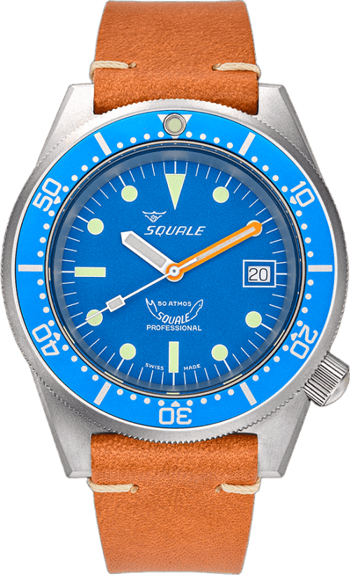 Squale 1521 Blue Blasted Leather