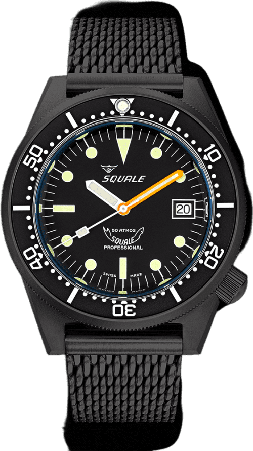 Squale 1521 Pvd Black Mesh