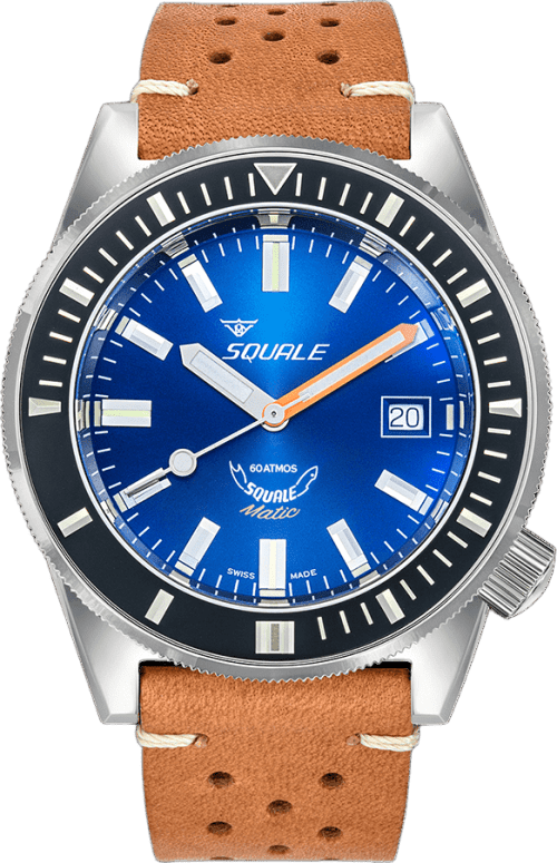 Squale Matic Dark Blue Leather