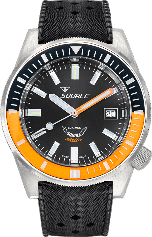 Squale Matic Satin Orange Rubber