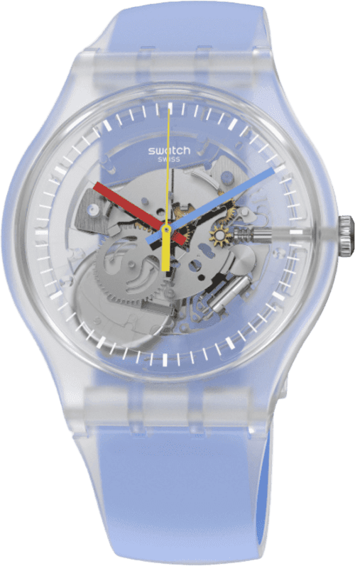 Swatch Monthly Drops Clearly Blue Striped