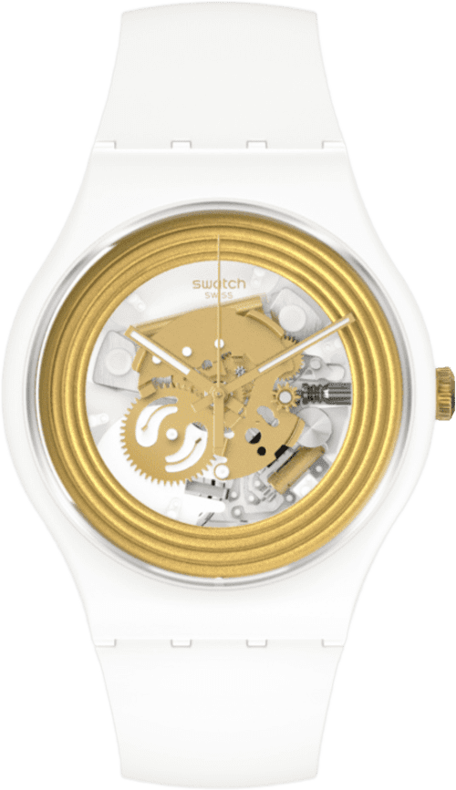 Swatch Monthly Drops Golden Rings White
